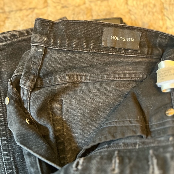 GOLDSIGN, off-black denim, size 26, $50 - Picture 2 of 3